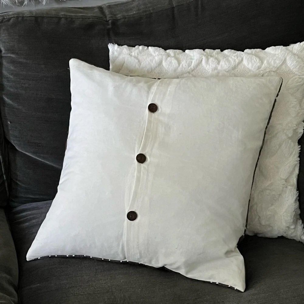 West Elm 20x20 Mid Century Pattern Geo Bracket Gray Pillow Cover